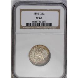 1882 25C PR65 NGC. Most of the obverse is marked by th 