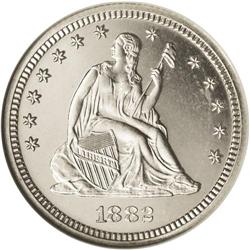 1882 25C PR67 Cameo NGC. An imposing Superb Gem whose 