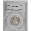 Image 1 : 1885 25C PR64 PCGS. Milky russet toning covers much of 