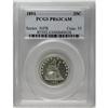 1891 25C PR63 Cameo PCGS. Light gray patina covers bot 