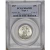 Image 1 : 1917 25C Type One MS65 Full Head PCGS. An attractive a 