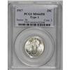 Image 3 : 1917 25C Type One MS66 Full Head PCGS. Virtually unton 