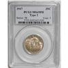 Image 1 : 1917 25C Type Two MS65 Full Head PCGS. Pale champagne 