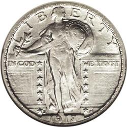 1918/7-S 25C --Cleaned--ANACS. AU50 Details. A pleasing 