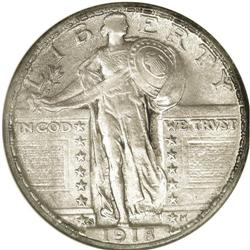 1918/7-S 25C --Cleaned--ANACS. AU58 Details. This satin 