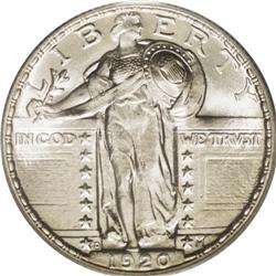 1920-D 25C MS66 PCGS. In Premium Gem condition, the 19 