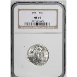 1923 25C MS66 NGC. Scarcely toned in ice-blue and quit 