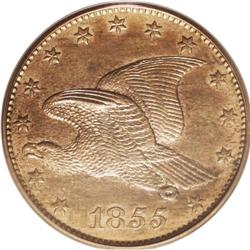 1855 P1C Flying Eagle Cent, Judd-168 Original, Pollock 