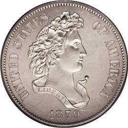 1859 P50C Half Dollar, Judd-241, Pollock-297, R.4, PR6 