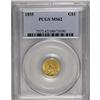 Image 3 : 1855 G$1 MS62 PCGS. Bold clash marks show on each side 