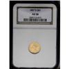 Image 1 : 1857-S G$1 AU58 NGC. This challenging gold issue has a 