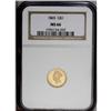 Image 3 : 1865 G$1 MS66 NGC.From The Derrick Snider Collection. 