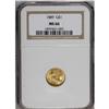 Image 3 : 1889 G$1 MS66 NGC. Rich gold in color and flashy throu 