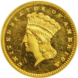 1879 G$1 PR64 PCGS. Proof gold dollars do not always g 