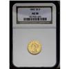 1843 $2 1/2 AU58 NGC. The subtly lustrous mustard-yell 