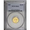 Image 3 : 1849 $2 1/2 MS62 PCGS. This issue is quite elusive in 