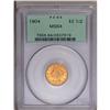 Image 1 : 1904 $2 1/2 MS64 PCGS. Choice and lustrous with honey- 