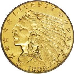 1908 $2 1/2 MS65 PCGS. Gem examples of this design are 