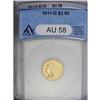 Image 3 : 1911-D $2 1/2 AU58 ANACS. A khaki-gold example with su 