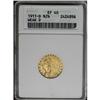1911-D $2 1/2 Weak D XF40 ANACS. A smooth khaki-gold r 