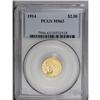 Image 3 : 1914 $2 1/2 MS63 PCGS. Well struck with pleasing satin 