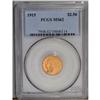 Image 1 : 1915 $2 1/2 MS62 PCGS. This piece is the tale of two c 