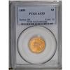 Image 3 : 1859 $3 AU53 PCGS. A peach-gold example of this popula 