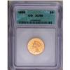 1859 $3 AU55 ICG. Luminous luster fills the legends an 