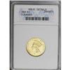 1859 $3 --Cleaned--ANACS. MS60 Details. A yellow-gold c 