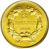 Image 2 : 1860 $3 MS62 PCGS. Lustrous light yellow-gold with fro 