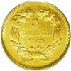 Image 2 : 1869 $3 AU58 PCGS. Rich peach-gold and green toning is 