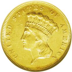 1869 $3 MS61 NGC. While dozens of 1869 threes are know 