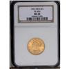 Image 3 : 1901/0-S $5 MS64 NGC. FS-006. A beautiful apricot-gold 