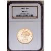Image 3 : 1879 $10 MS63 NGC. Brassy-gold surfaces display minor 