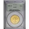 1881-O $10 AU50 PCGS. A scarce late date O-mint and on 