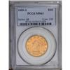 1889-S $10 MS63 PCGS. This yellow-gold coin is sharply 
