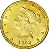 1892-O $10 MS62 PCGS. A lovely yellow-khaki piece, lig 