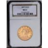 1897-S $10 MS61 NGC. A lustrous yellow-gold example. T 