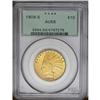 1909-S $10 AU58 PCGS. This bright lemon-gold example h 