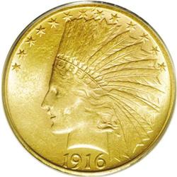 1916-S $10 MS63 PCGS. For the ten year period between 