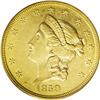 1850 $20 AU53 PCGS. Ex: S.S. Central America. SSCA 657 