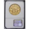 Image 2 : 1852 $20 AU55 NGC. Traces of highpoint wear keep this 