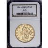 Image 3 : 1854 $20 Large Date XF45 NGC. Breen-7168. The vast maj 