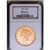 Image 1 : 1877 $20 MS61 Prooflike NGC. This richly prooflike exa 