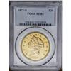 1877-S $20 MS61 PCGS. A crisply struck example of the 