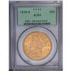 Image 1 : 1879-S $20 AU55 PCGS. Small amounts of wear appear on 