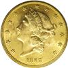 1888-S $20 MS64 PCGS. This boldly struck near-Gem is l 