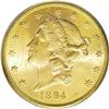 1894-S $20 MS63 PCGS. Beautiful, radiant cartwheel lus 