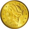 1894-S $20 MS63 PCGS. Ample olive-orange patina accent 