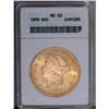 1899 $20 MS63 ANACS. Boldly struck and highly lustrous 